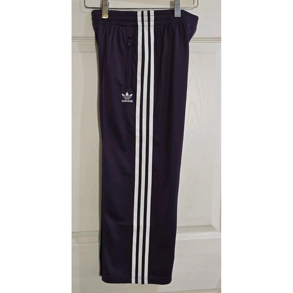 Adidas Firebird Pants SMALL Unisex Wide Leg Boys Girls Purple KK6674 NEW